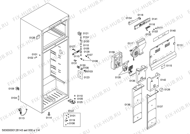 Схема №3 KD40NX00 с изображением Дверь для холодильника Siemens 00244539