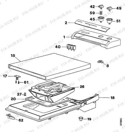 Взрыв-схема стиральной машины Zanussi TL503C - Схема узла Top