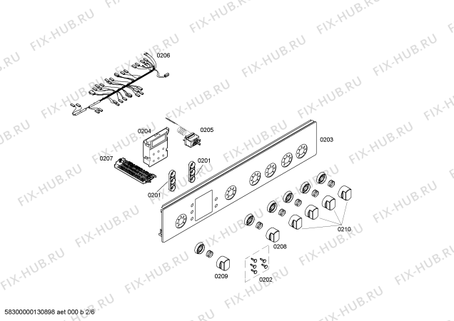 Схема №6 HSV744026N с изображением Столешница для электропечи Bosch 00247742