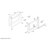 Схема №4 HBN594650E с изображением Передняя часть корпуса для электропечи Bosch 00662737