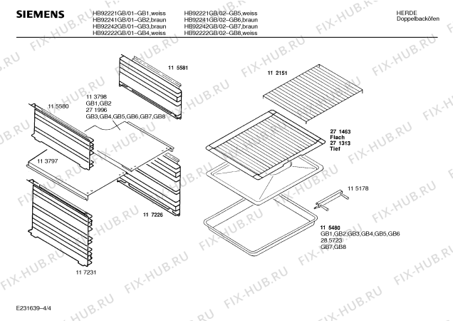 Схема №4 HB92222GB с изображением Инструкция по эксплуатации для духового шкафа Siemens 00516076