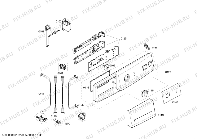 Схема №2 WXLM0600TH Siemens XLM 600 с изображением Ручка для стиралки Siemens 00641405