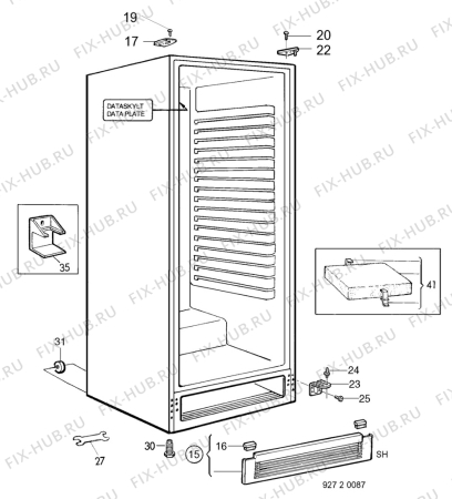 Взрыв-схема холодильника Electrolux ER3208C - Схема узла C10 Cabinet