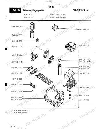 Взрыв-схема посудомоечной машины Aeg LAVALUX PE - Схема узла Section6