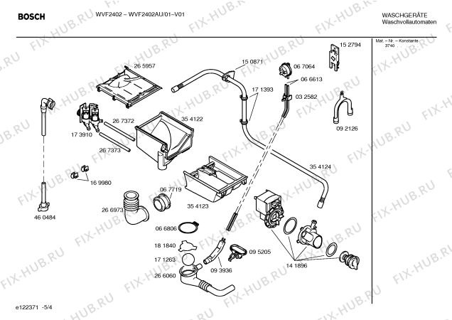 Взрыв-схема стиральной машины Bosch WVF2402AU - Схема узла 04