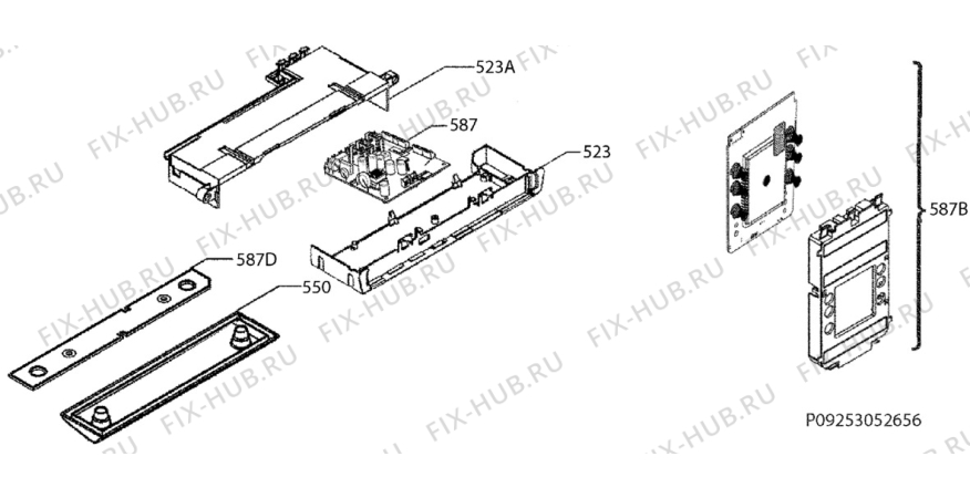 Взрыв-схема холодильника Electrolux EN3889AOX - Схема узла Diffusor