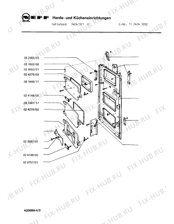 Взрыв-схема плиты (духовки) Neff 1134043202 3404/321H - Схема узла 03