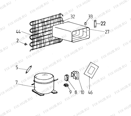 Взрыв-схема холодильника Unknown RW611A - Схема узла C10 Cold, users manual