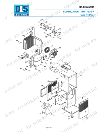 Схема №1 SDS R с изображением Крышечка для электроувлажнителя воздуха DELONGHI 5948012200