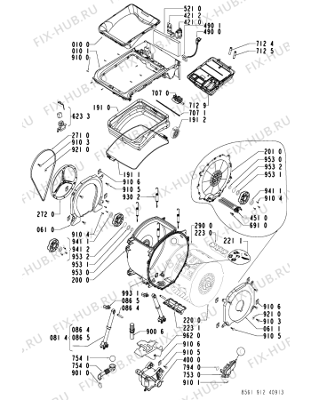 Схема №2 AWT 9124/1 с изображением Обшивка для стиралки Whirlpool 481245212192