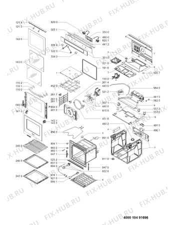 Схема №1 KOXP6640 (F090977) с изображением Руководство для духового шкафа Indesit C00351563