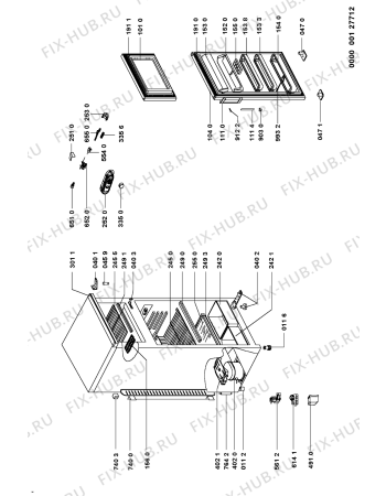 Схема №1 KDB 1901/1 с изображением Дверца для холодильника Whirlpool 481944269112