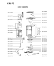Схема №1 EC311050/87B с изображением Корпусная деталь для электрокофемашины Krups SS-986921