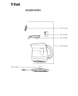 Схема №1 KO350FJP/87A с изображением Корпусная деталь для чайника (термопота) Seb SS-201465