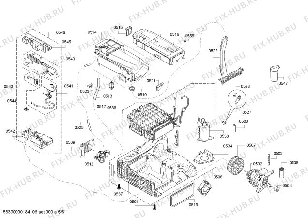 Схема №4 WT45W561TR iQ700 self Cleaning condenser с изображением Модуль управления, запрограммированный для сушилки Siemens 00634346