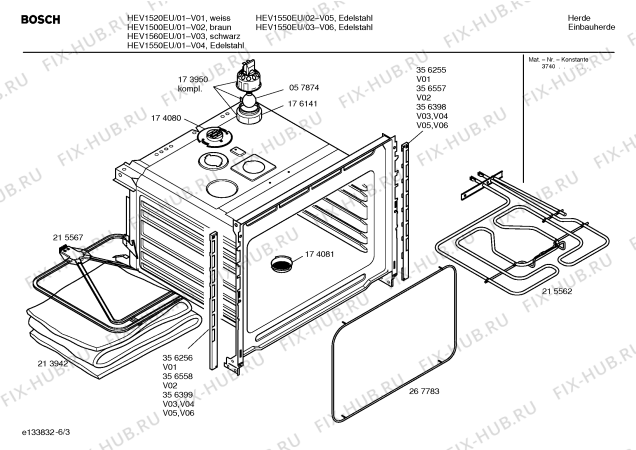 Схема №3 HEV1500EU с изображением Ручка конфорки для электропечи Bosch 00181917