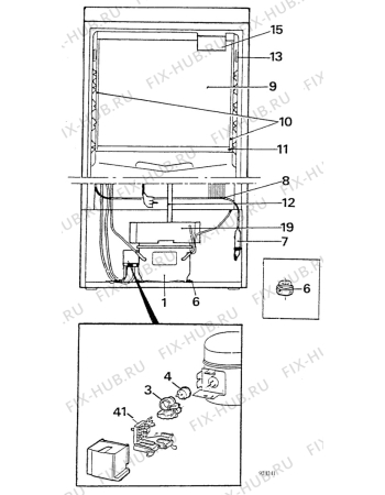 Взрыв-схема холодильника Arthurmartinelux AR3008W - Схема узла Cooling system 017