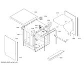 Схема №5 SMS40M38EU с изображением Передняя панель для посудомойки Bosch 00675343
