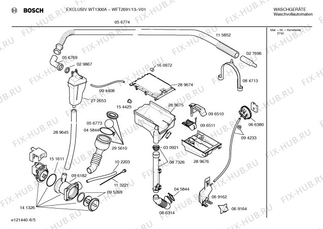 Схема №5 WFT2691 EXCLUSIV WT1300A с изображением Программная индикация для стиралки Bosch 00167525