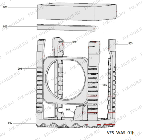 Схема №5 LOS 7011 с изображением Проводка для стиралки Whirlpool 482000097686