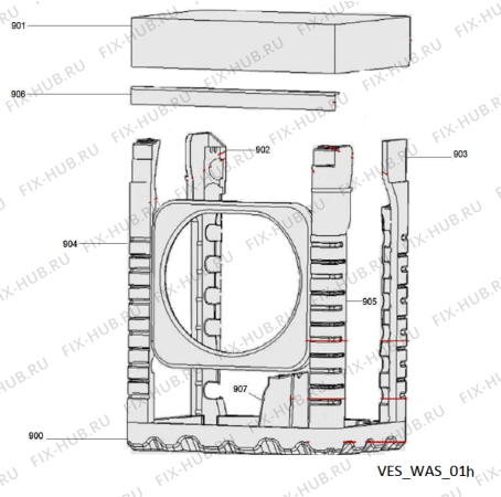 Схема №5 LOS 7011 с изображением Покрытие для стиральной машины Whirlpool 482000097668