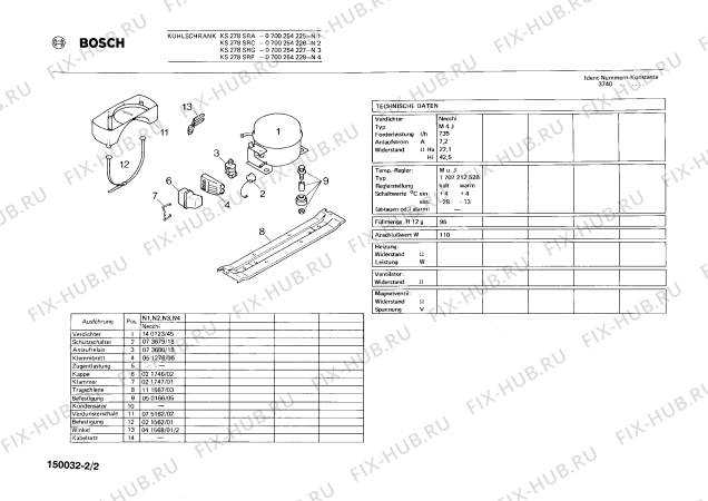 Взрыв-схема холодильника Bosch 0700254226 KS278SRC - Схема узла 02