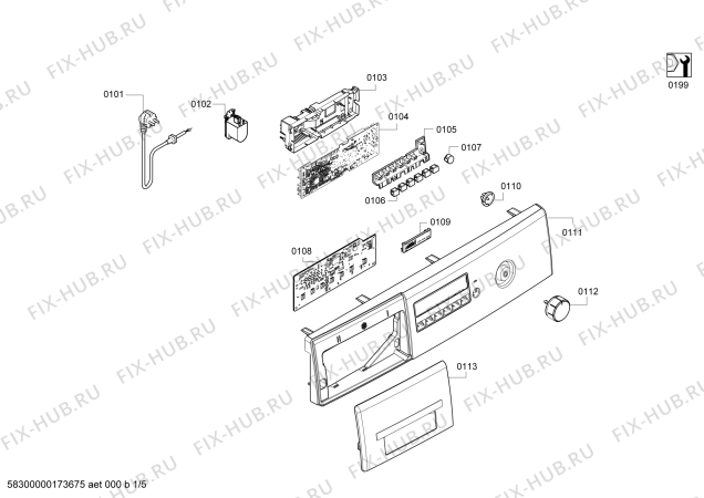Схема №4 WAK24268EE, Maxx 8 с изображением Панель управления для стиралки Bosch 00748910