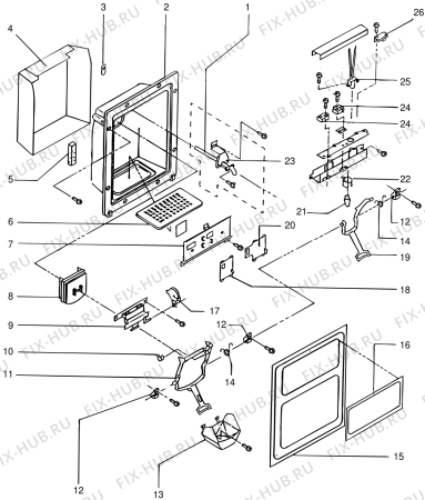 Схема №5 RA72RA710 (F012808) с изображением Сосуд для холодильной камеры Indesit C00132341