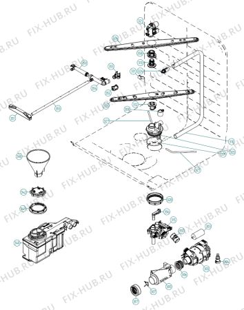 Взрыв-схема посудомоечной машины Gorenje GDV651XL SI   -Titan FI Soft (900001398, DW70.3) - Схема узла 03