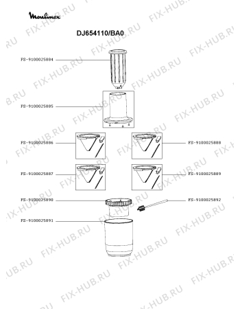 Схема №2 HR654115/BA0 с изображением Переключатель для кухонного измельчителя Krups FS-9100025896