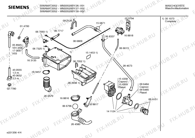 Схема №3 CV50500FG Constructa VIVA 550 с изображением Зажим для стиральной машины Bosch 00169457