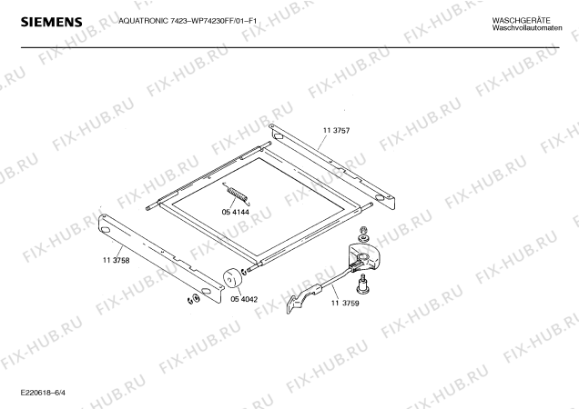 Взрыв-схема стиральной машины Siemens WP74230FF AQUATRONIC 7423 - Схема узла 04