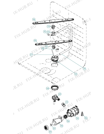 Взрыв-схема посудомоечной машины Asko D5131  AU   -SS Bi (338728, DW70.5) - Схема узла 03