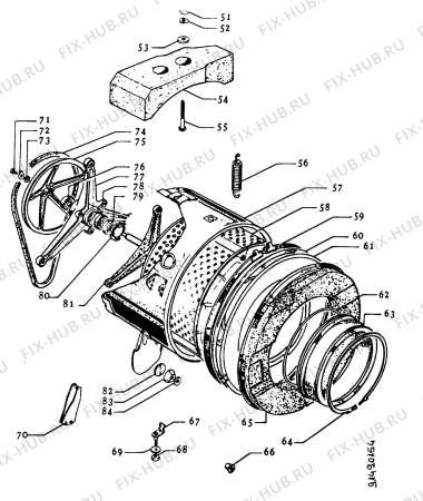 Взрыв-схема стиральной машины Castor C400T - Схема узла Section 3