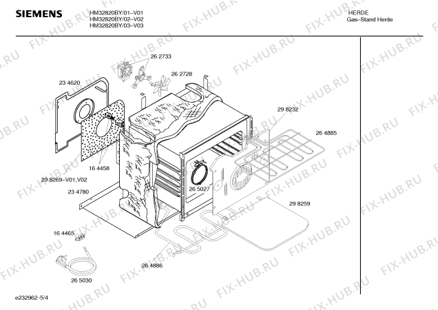 Схема №4 HM32820BY с изображением Газовый кран для духового шкафа Bosch 00171382