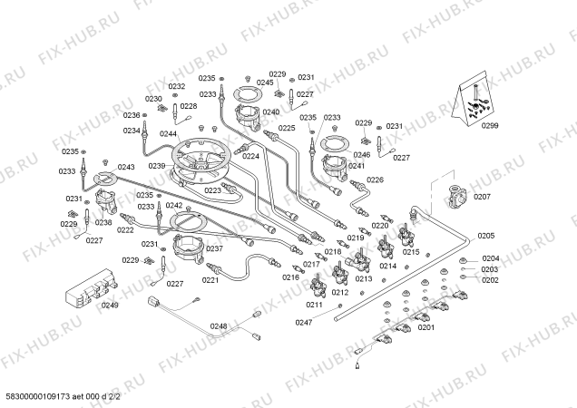 Взрыв-схема плиты (духовки) Bosch PGL985UC Bosch - Схема узла 02