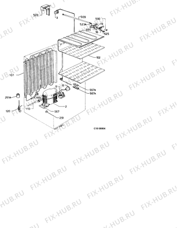 Взрыв-схема холодильника Electrolux ER3124I - Схема узла Functional parts
