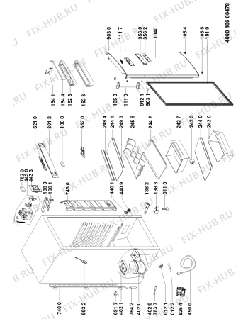 Схема №1 WMES 37972 DFC IX с изображением Панель управления для холодильной камеры Whirlpool 481010593201