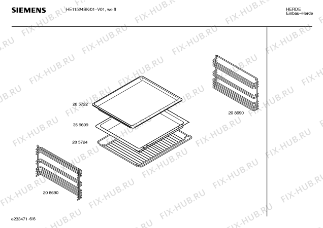 Схема №4 HE11524 с изображением Панель управления для плиты (духовки) Siemens 00357464