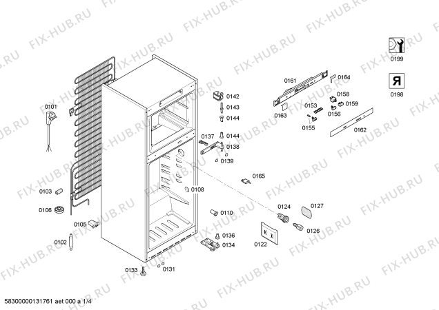 Схема №4 KD32NX73 с изображением Дверь для холодильника Siemens 00246124