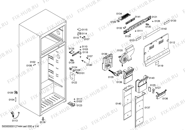 Схема №3 P1KCS4010D с изображением Клапан для холодильника Bosch 00479930