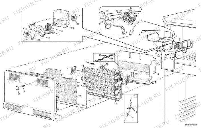 Взрыв-схема холодильника Rex Electrolux RC510SNF - Схема узла Section 3