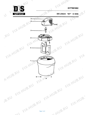 Схема №1 GELATO ITALIA EASY  IC 5000 с изображением Разный для фризера DELONGHI NM50993102