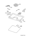 Схема №3 BEK101010M с изображением Клавиша для духового шкафа Aeg 140056317054