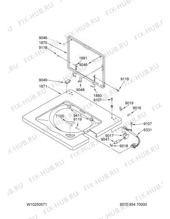 Схема №10 YMET3800TW2 с изображением Электропроводка для стиралки Whirlpool 480113100311