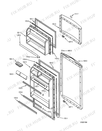 Схема №2 ART 715 с изображением Дверка для холодильной камеры Whirlpool 481241618146