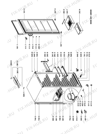 Схема №1 AFG 3250/H с изображением Дверь для холодильной камеры Whirlpool 481241619184