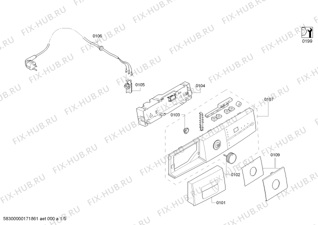 Схема №5 WT44E373DN IQ 500 с изображением Вкладыш для сушилки Siemens 00629227