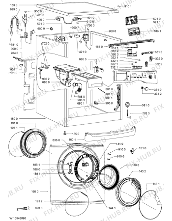 Схема №2 WAE 7722 с изображением Блок управления для стиральной машины Whirlpool 481010522214