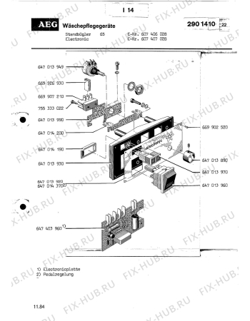 Схема №6 65 ELECTRONIC с изображением Запчасть для электропосудомоечной машины Aeg 8996470138604